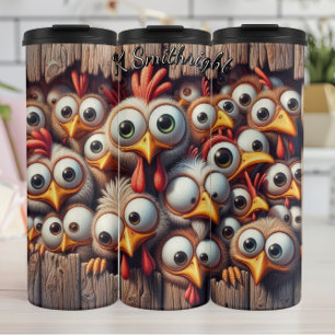 Funny Chickens Thermal Tumbler