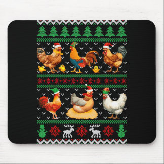 Funny Chickens Ugly Christmas Sweater Xmas Boys Gi Mouse Mat