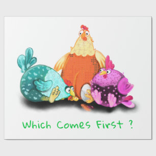 Funny Chickens Wrapping Paper