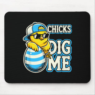 Funny Chicks Dig Me Easter - For Boys And Toddlers Mouse Mat
