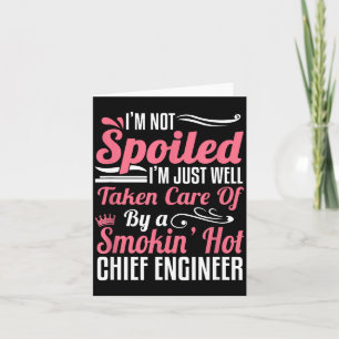 Funny Chief Engineer Wife Girlfriend Maritime Vale Card