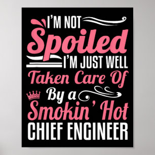 Funny Chief Engineer Wife Girlfriend Maritime Vale Poster