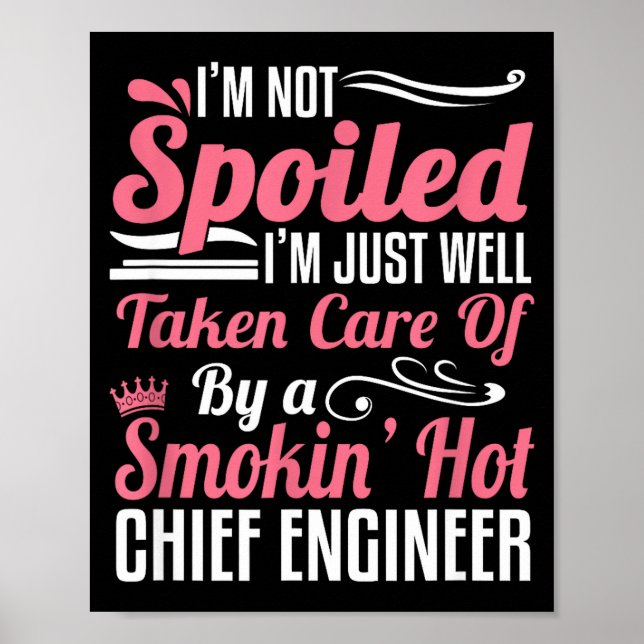 Funny Chief Engineer Wife Girlfriend Maritime Vale Poster (Front)
