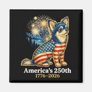 Funny Chihuahua 4th Of July 250 Years Aamerican Magnet