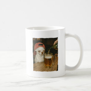 Funny Chihuahua at Bar Drinking Beer Photo Mug