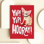 Funny Chihuahua Birthday Card<br><div class="desc">Funny birthday card featuring a silly chihuahua. Humour will brighten the day of your boyfriend,  girlfriend,  husband,  wife or friend. Perfect for dog and animals lovers.</div>