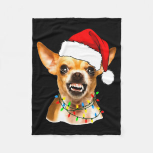 Funny Chihuahua Christmas Shirt For Dog Lovers Wom Fleece Blanket