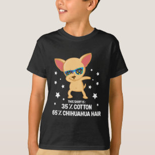 Funny Chihuahua Dabbing Dog Hair cotton T-Shirt