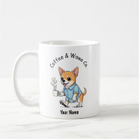 Funny Chihuahua dog Business Suit Coffee 
