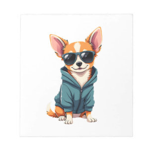 Funny Chihuahua Dog Easily Distracted By Large Dog Notepad
