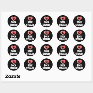 Funny Chihuahua Dog Lover Sock Stealer Classic Round Sticker