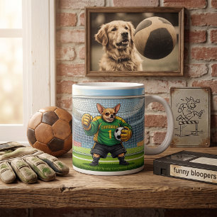 Funny Chihuahua Dog Soccer Goalie Coffee Mug