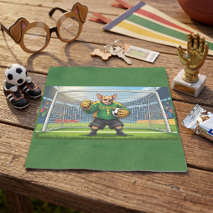 Funny Chihuahua Dog Soccer Goalie Napkin