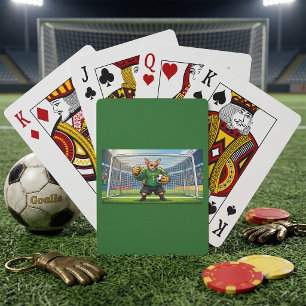 Funny Chihuahua Dog Soccer Goalie Playing Cards