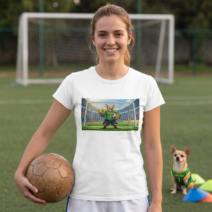 Funny Chihuahua Dog Soccer Goalie T-Shirt