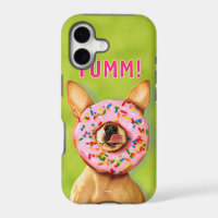 Funny Chihuahua Dog with Sprinkle Doughnut on Nose