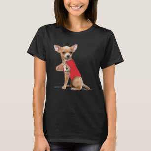 Funny Chihuahua I Love Mum Tattoo Dog Lover Gift T-Shirt