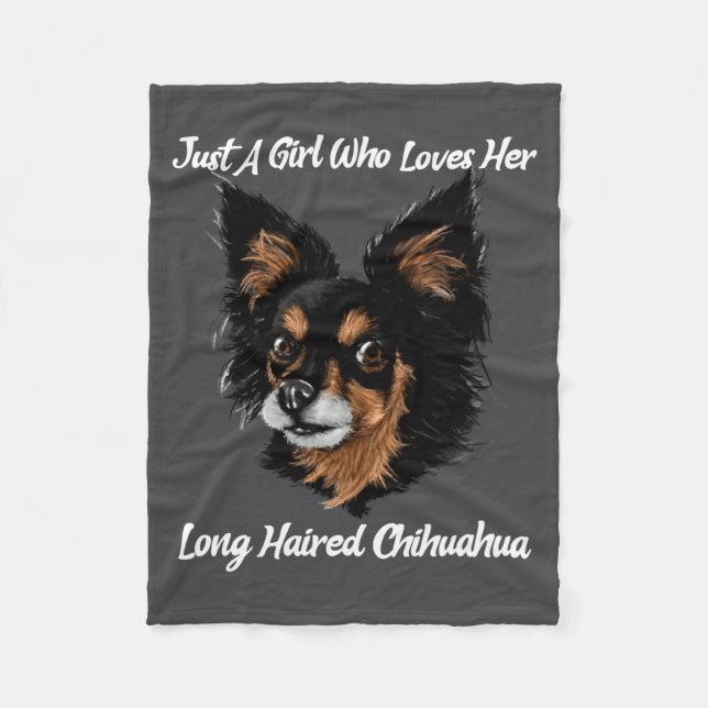 Funny Chihuahua Just A Girl  Fleece Blanket (Front)