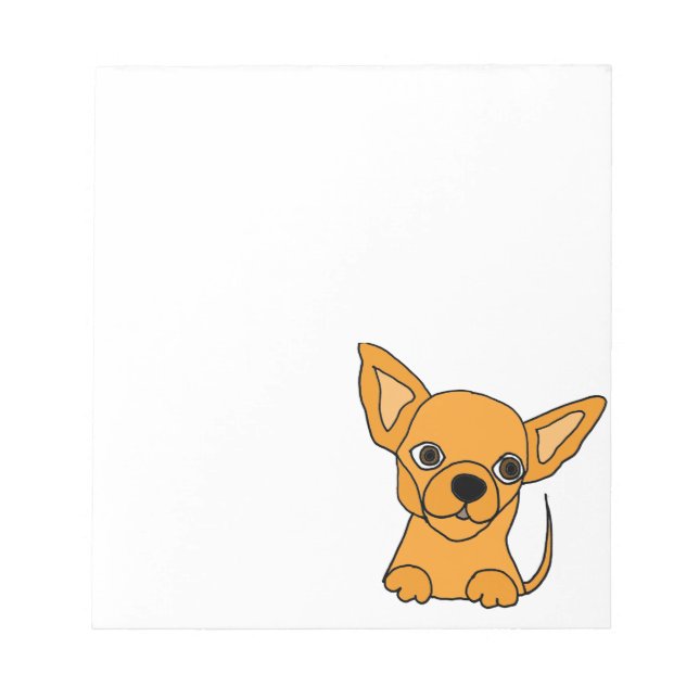 Funny Chihuahua Puppy Dog Notepad (Front)