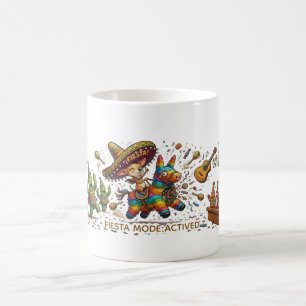 Funny Chihuahua Riding Piñata Fiesta Birthday  Coffee Mug