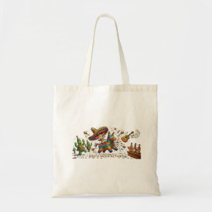 Funny Chihuahua Riding Piñata Fiesta Birthday  Tote Bag