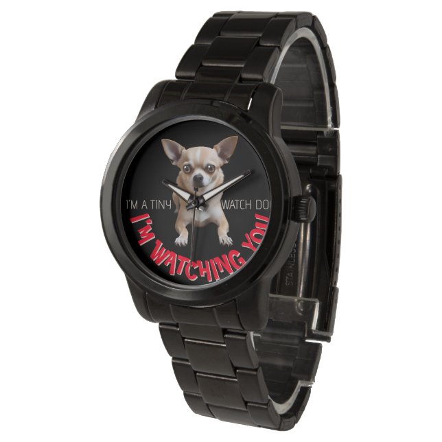 Funny Chihuahua Watch Dog Watch (Angled)