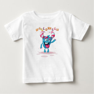 Funny Childish Halloween Monster Toddler Baby T-Shirt