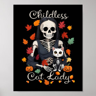 Funny Childless Cat Lady Halloween Costume Party K Poster