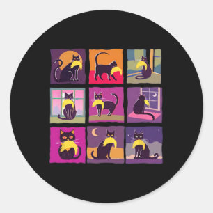 Funny Childless Cat Lady With Trump Hair  Classic Round Sticker