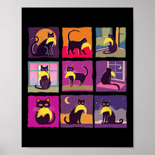 Funny Childless Cat Lady With Trump Hair  Poster