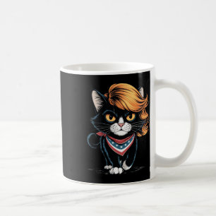 Funny Childless Cat Lady With Trump Hair Vote Kama Coffee Mug