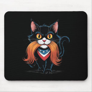 Funny Childless Cat Lady With Trump Hair Vote Kama Mouse Mat
