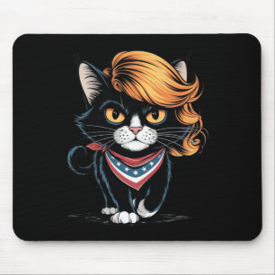 Funny Childless Cat Lady With Trump Hair Vote Kama Mouse Mat
