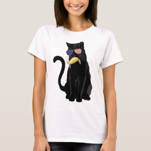 Funny Childless Cat Lady With Trump Hair Vote Kama T-Shirt