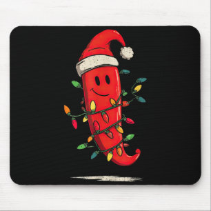 Funny Chili Pepper Christmas Graphics Lights Lover Mouse Mat