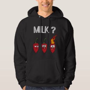 Funny Chili Pepper Hot Habanero Sauce Milk Hoodie
