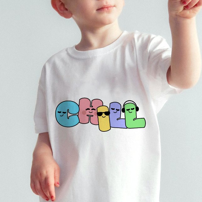 Funny CHILL graphic t shirt for kids | DP7Art (Chill Shirt , Minimalist Shirt , Graphic Tee , Simple Design , Everyday Wear , Relaxed Tee)