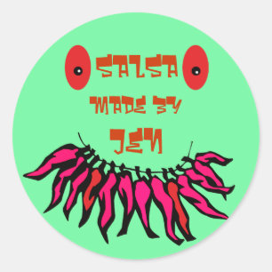 Funny Chilli Pepper Canning Labels