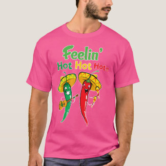 Funny Chilli Shirt-Feeling Hot Hot Hot- Chilli Pep T-Shirt