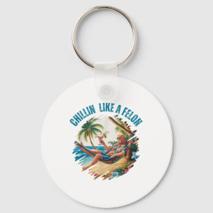 Funny Chillin Like A Felon Summer 2024 2024 Trump Key Ring