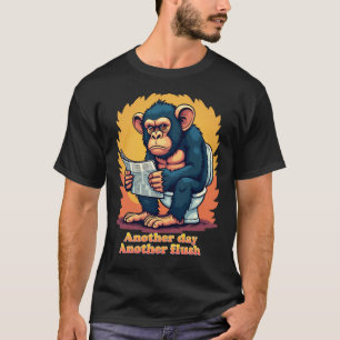 Funny Chimp Toilet Humor Tee