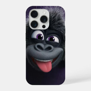 Funny chimpanzee cartoon iPhone 15 pro case