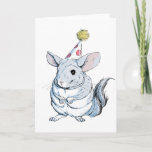 Funny Chinchilla Birthday Card<br><div class="desc">Cute Chinchilla greeting birthday card T Shirt present sweet mum love wood teeth</div>