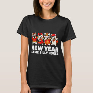 Funny Chinese Lunar New Year Same Silly Horse Dabb T-Shirt