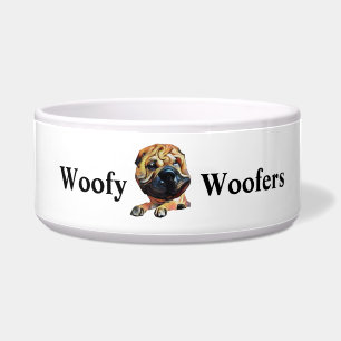 Funny Chinese Shar Pei Dog Bowl