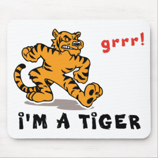 Funny Chinese Zodiac Tiger Mouse Mat