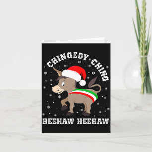 Funny Chingedy Ching Hee Haw Santa Merry Christmas Card