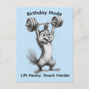 Funny Chipmunk Gym TShirt – Birthday Mode Chipmunk Postcard