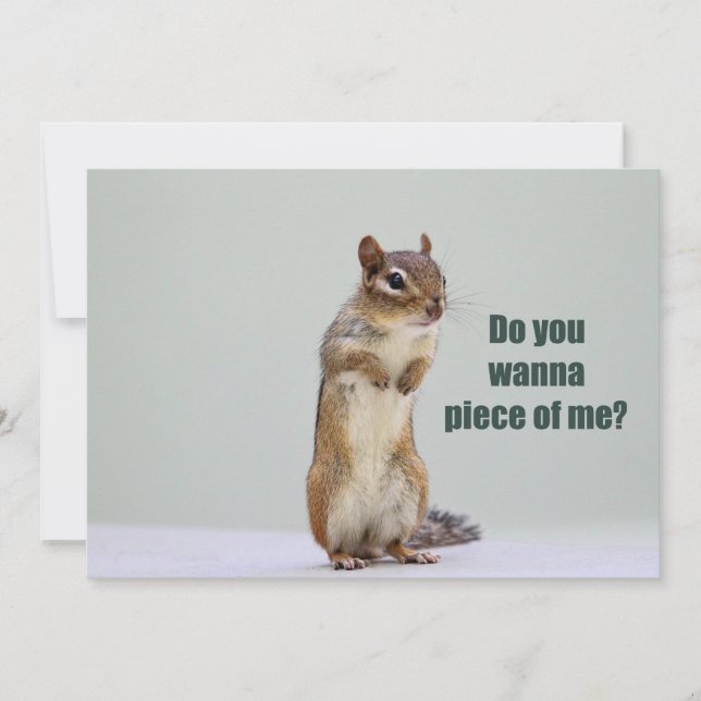 Funny Chipmunk Picture Invitation (Front)