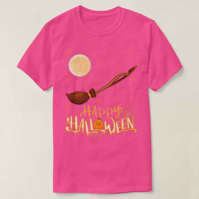 Funny Chipmunk Ride Witch Shot Chipmunk Halloween  T-Shirt (Design Front)